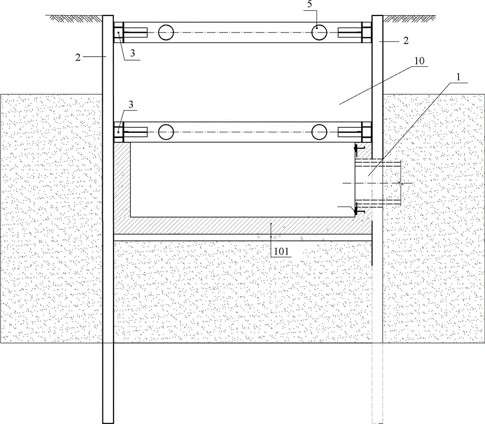 Externally arranged, compacted and grouted Larsen steel sheet pile composite retaining structure and use method thereof