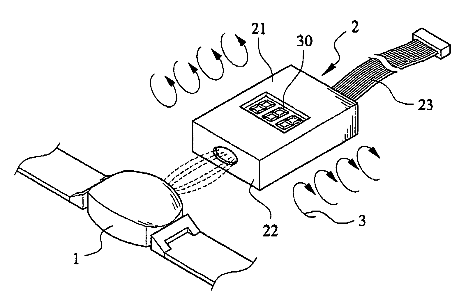 Wireless heartbeat signal receiving module with anti-electromagnetic shielding