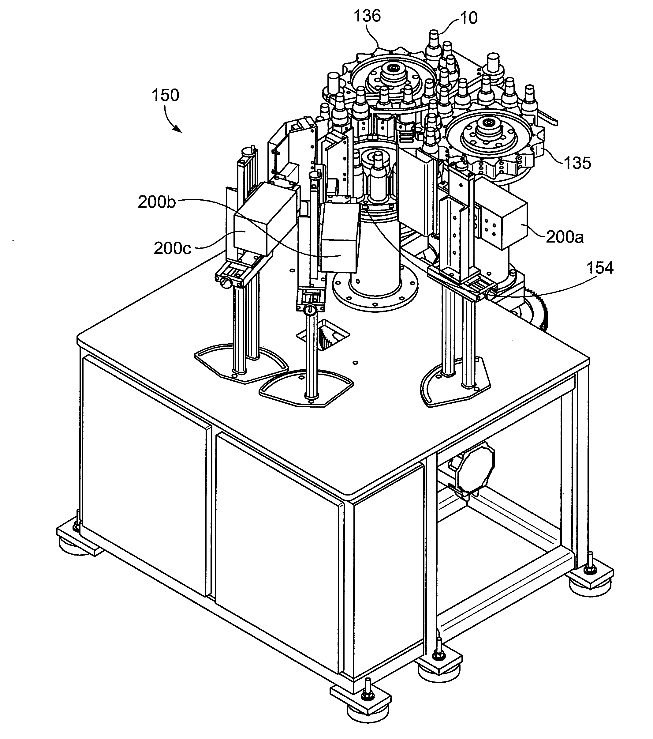 Method and apparatus for necking and flanging a metallic bottle