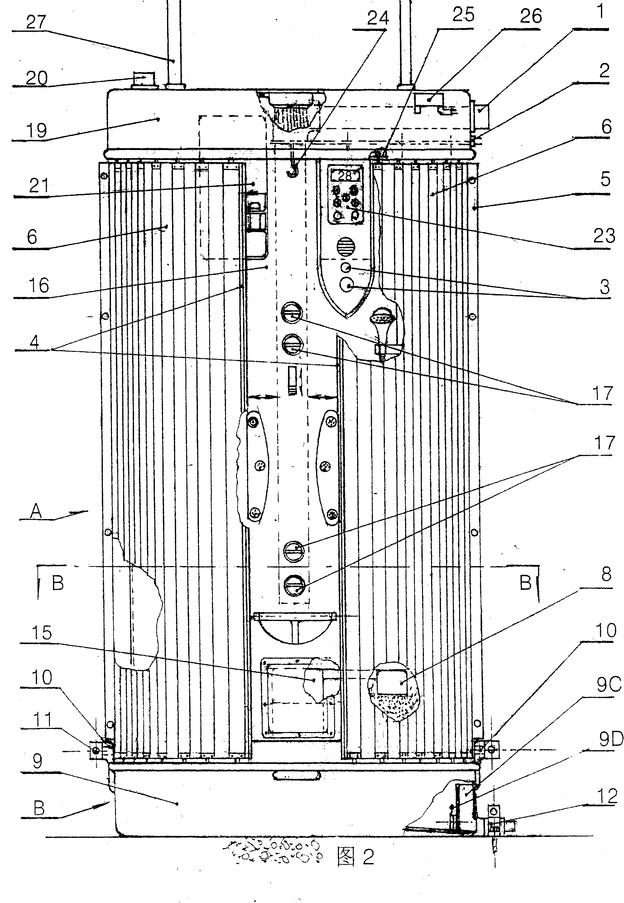 Temperature control type oxygen-filled shower device (room)