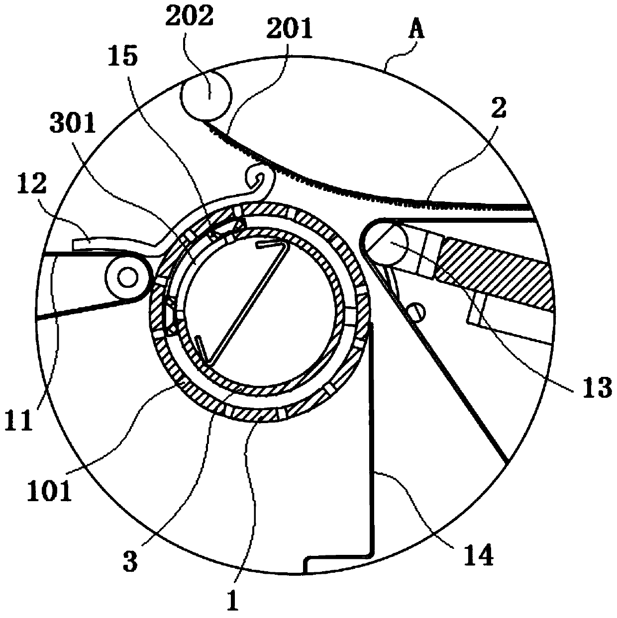 Croissant negative pressure initiation roll-up device