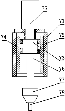 Internal screw thread processing mechanism