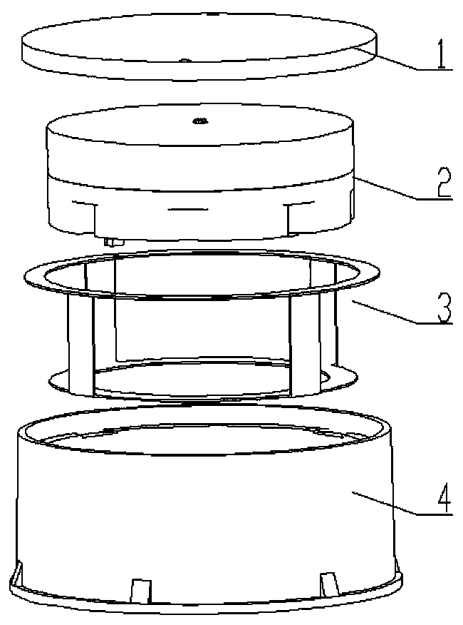 Well lid type ground antenna device