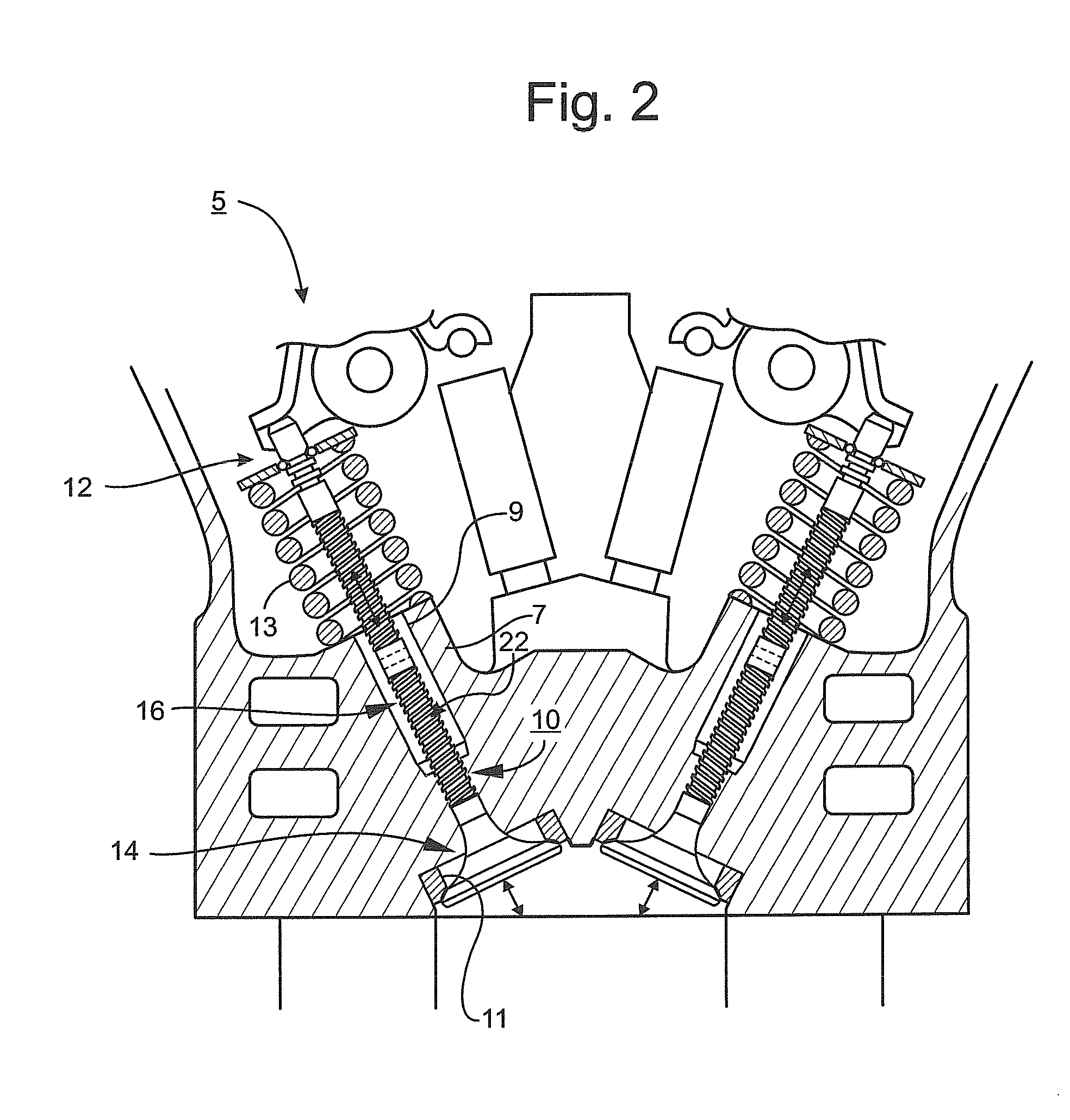 Engine valve for improved operating efficiency