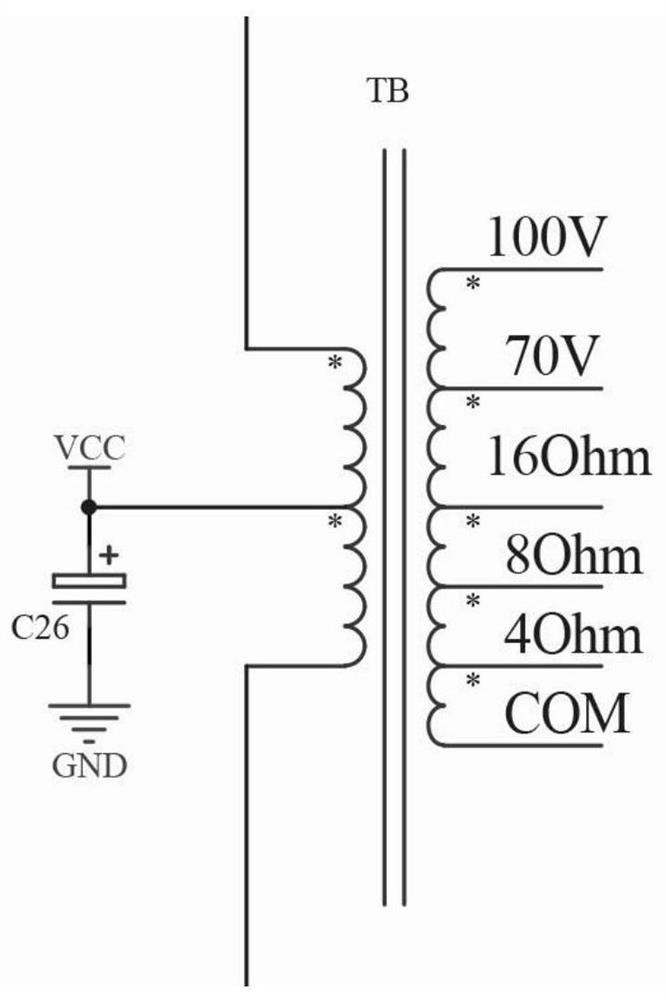 Power amplifier circuit powered by single power supply based on MOS transistor