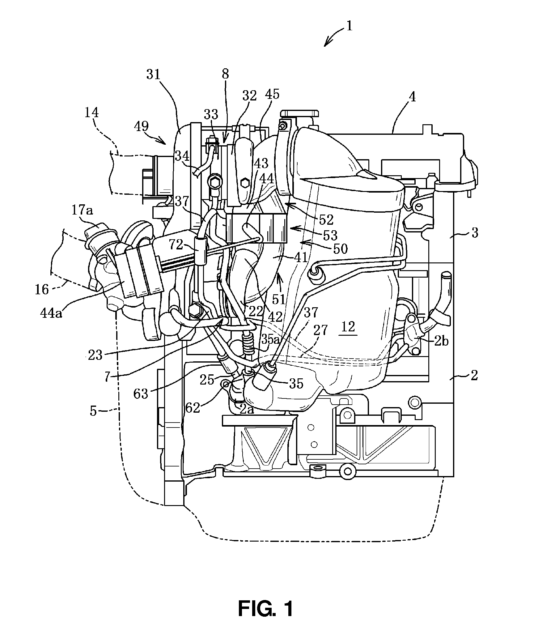 Lubrication device of turbocharger of engine for vehicle