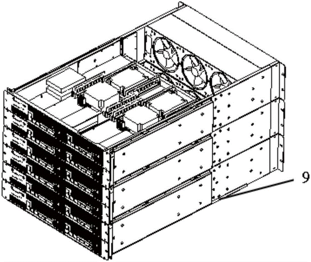 High-temperature energy-saving type modular server