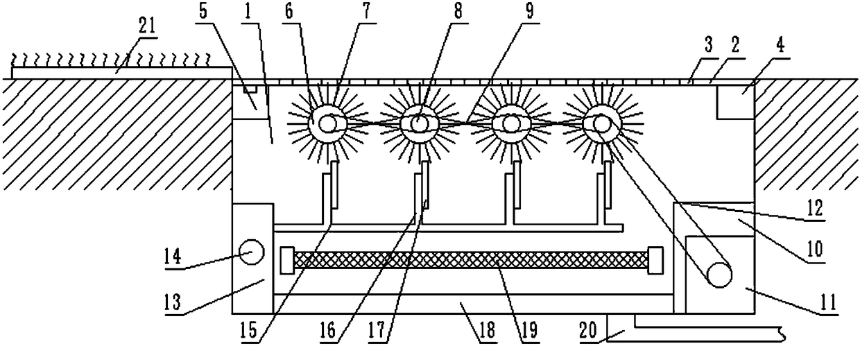 Visitor sole cleaning device