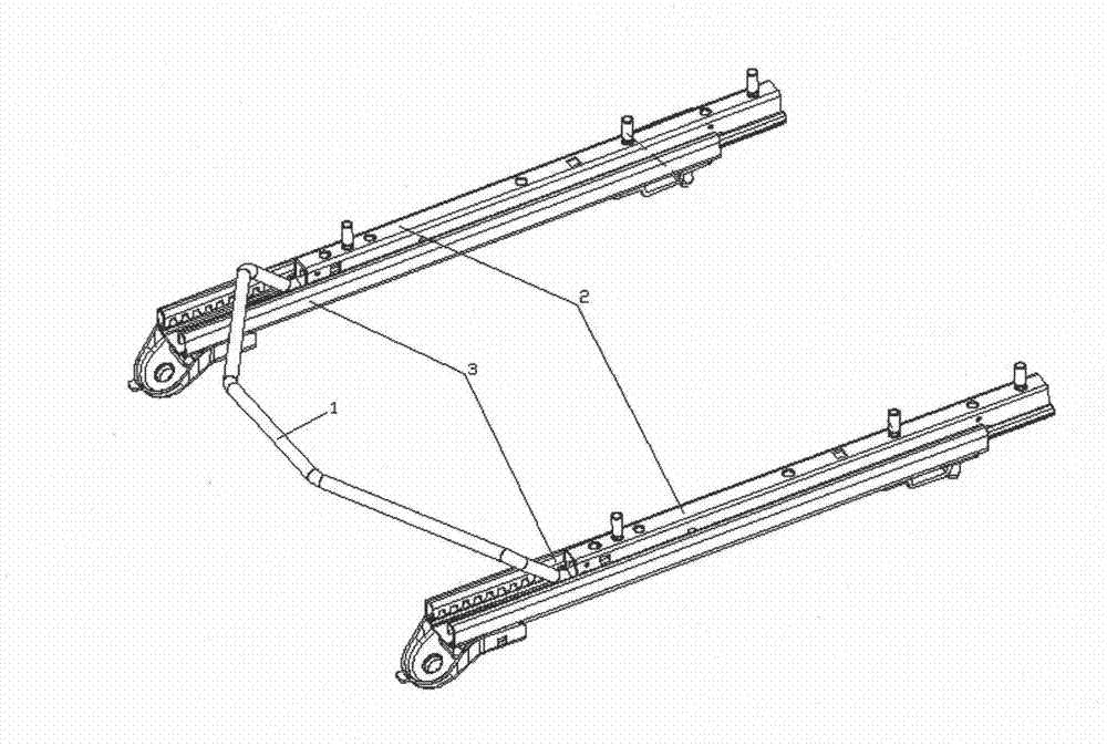 Manual longitudinal sliding rail for car seat