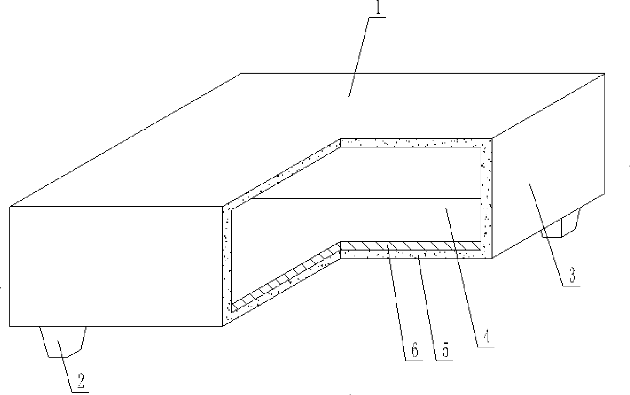 Hollow carcass for filling cast-in-situ concrete