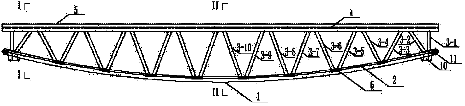 In-pipe prestressed steel-pipe truss composite simply-supported beam structure