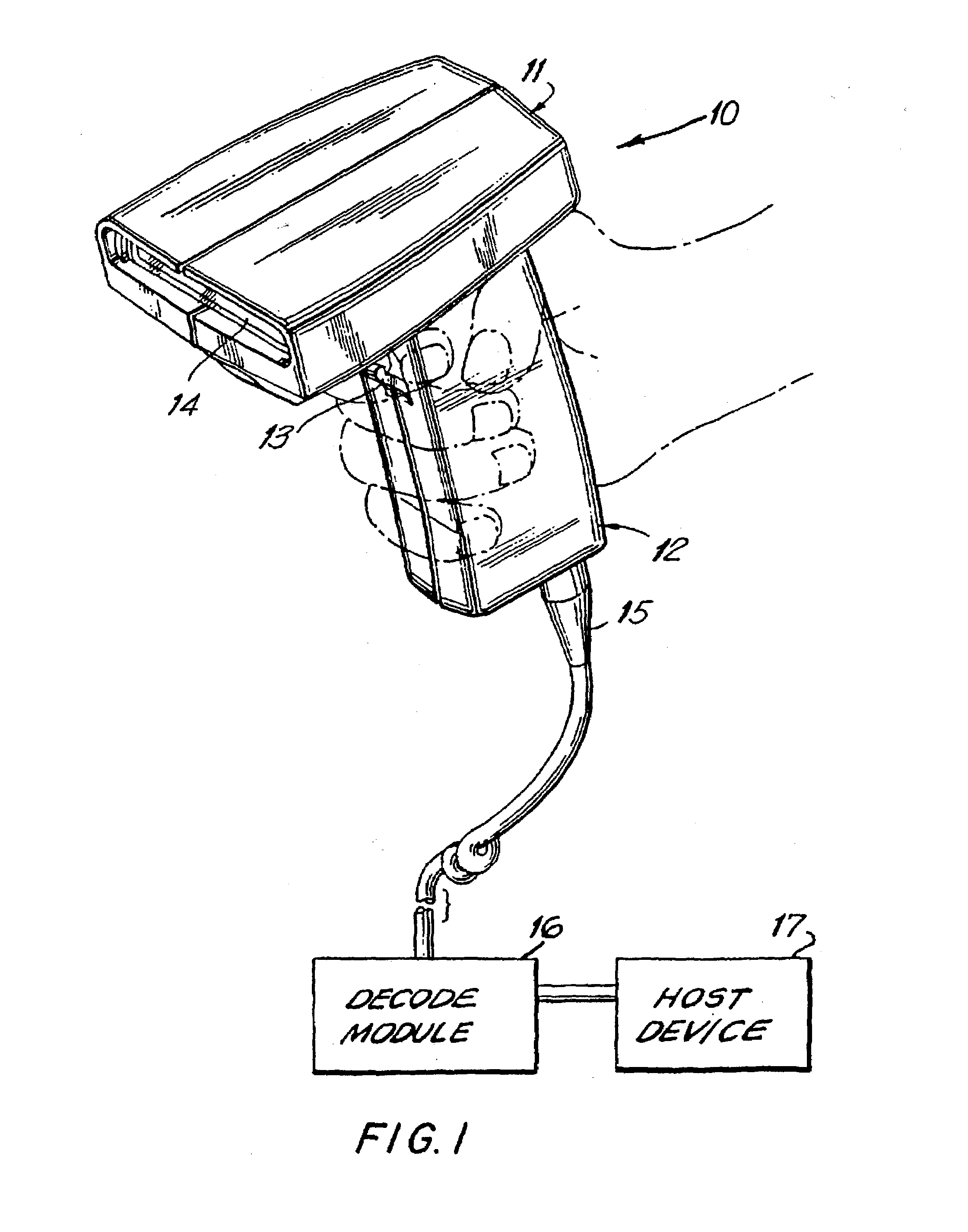 Inertial drive scanning arrangement and method