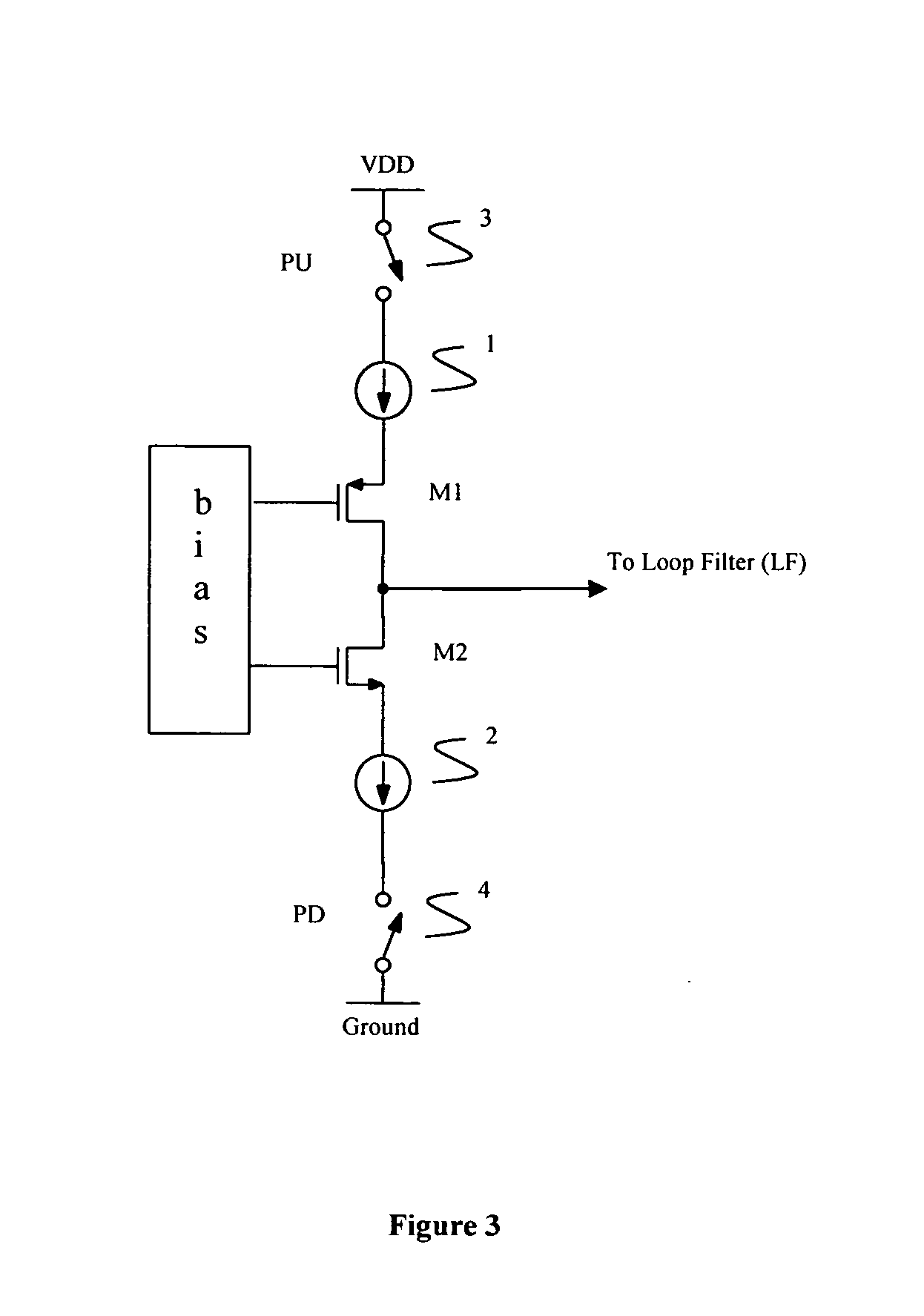 Symmetric charge pump replica bias detector