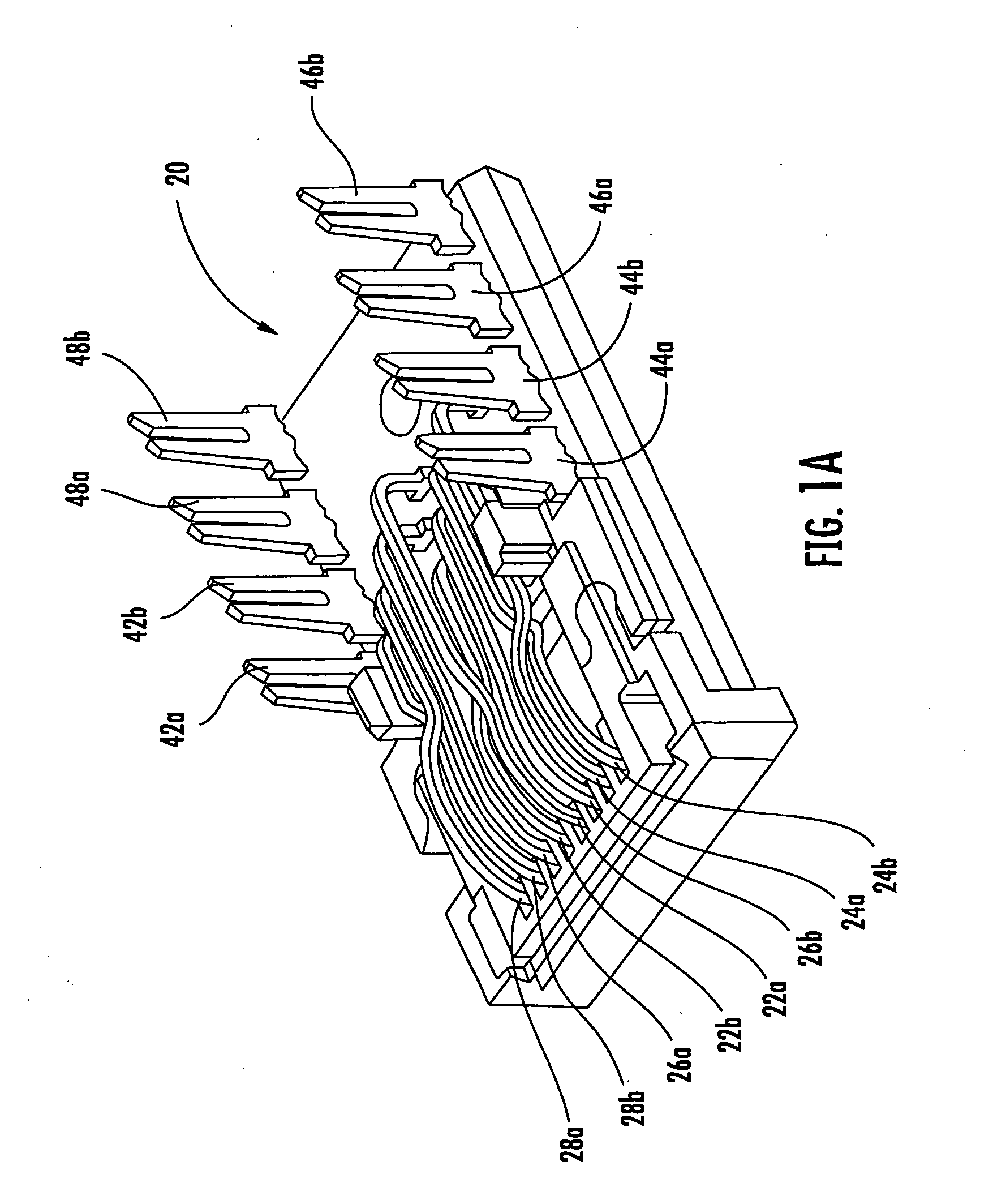 Communications jack with printed wiring board having paired coupling conductors