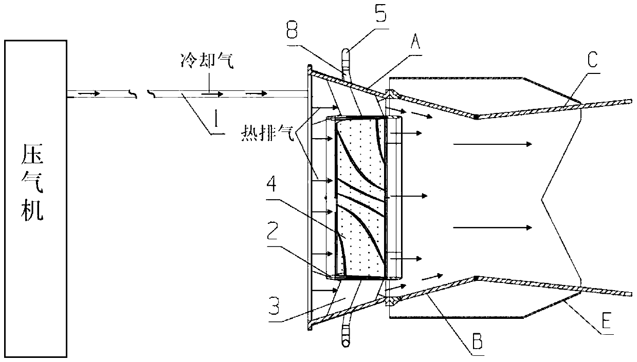 A binary plug nozzle plug center body cooling structure