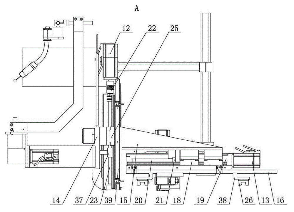Guardrail plate automatically welding device