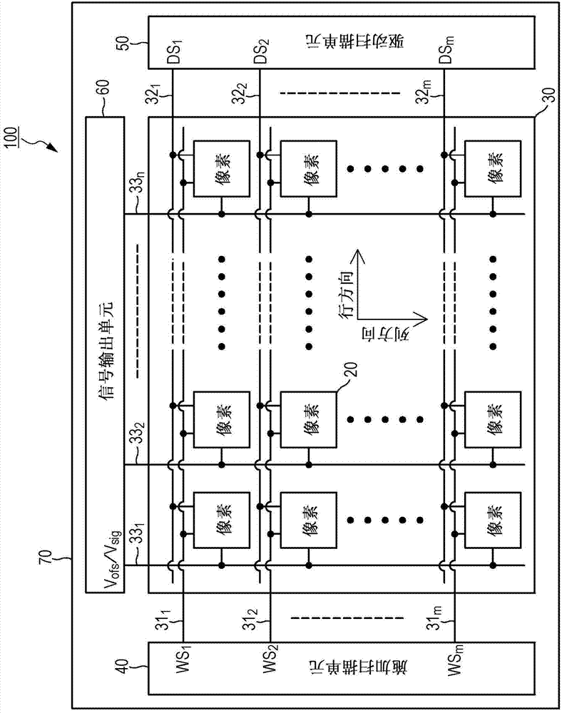 Display device, driving method for display device and electronic apparatus