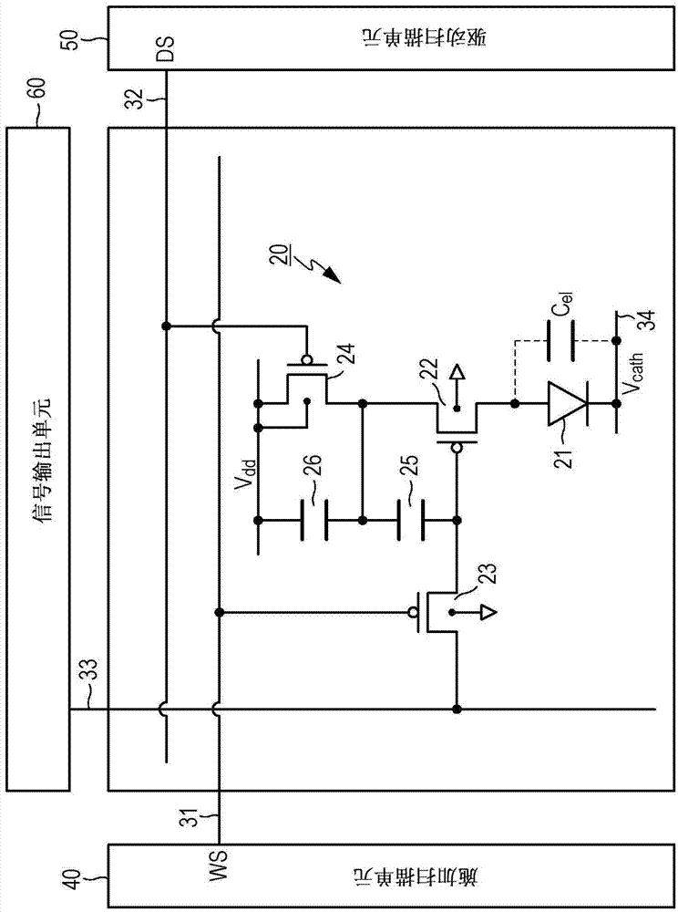 Display device, driving method for display device and electronic apparatus