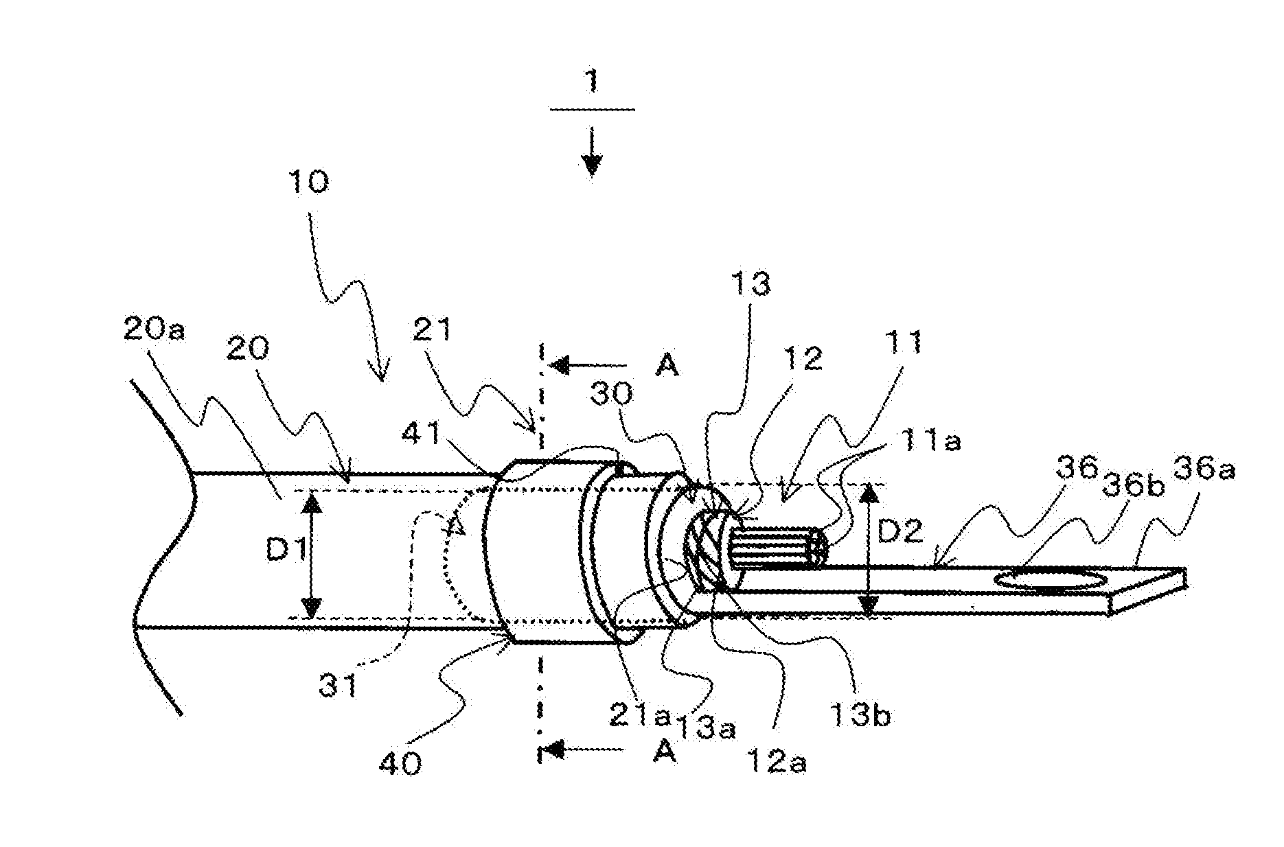 Structure of connection between coaxial cable and shield terminal, and method of connection therebetween