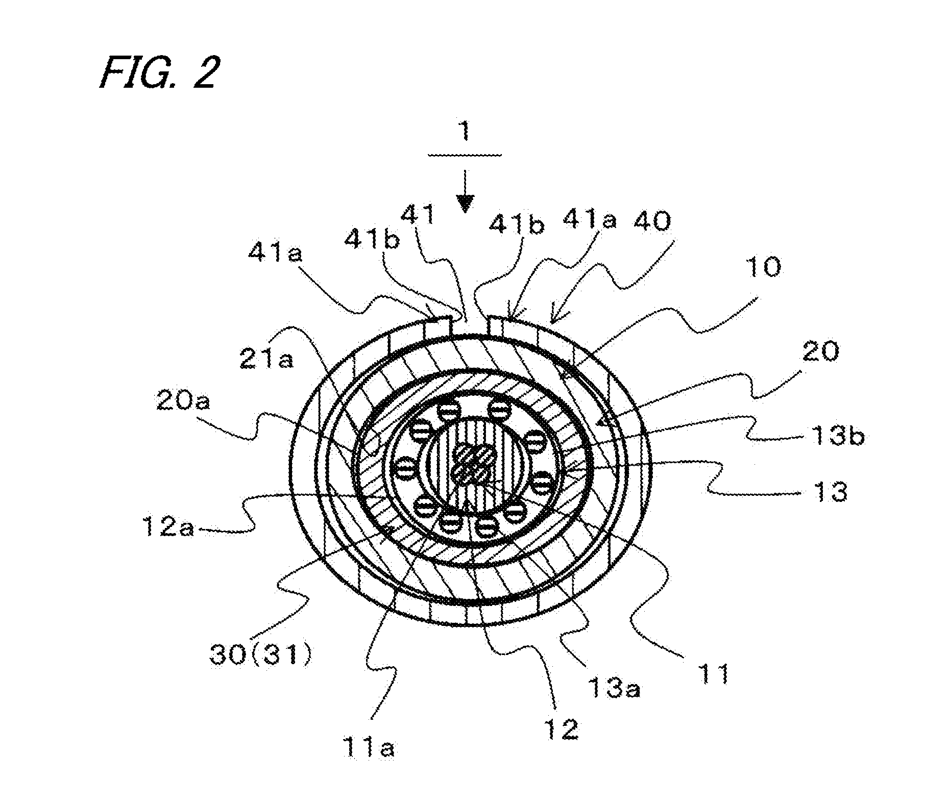 Structure of connection between coaxial cable and shield terminal, and method of connection therebetween