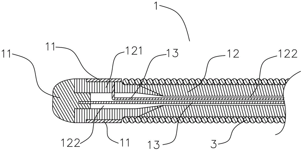 Guide wire, puncturing device adopting guide wire, and method for using puncturing device