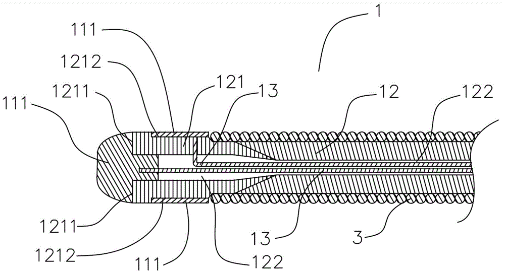 Guide wire, puncturing device adopting guide wire, and method for using puncturing device