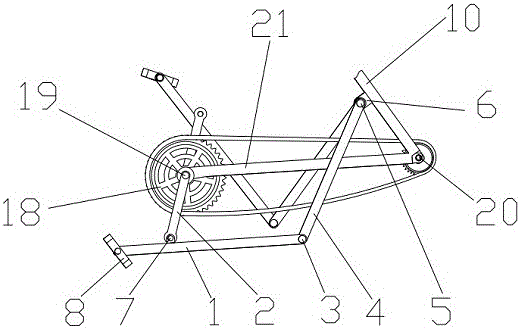 Bicycle provided with force-increasing accelerating device