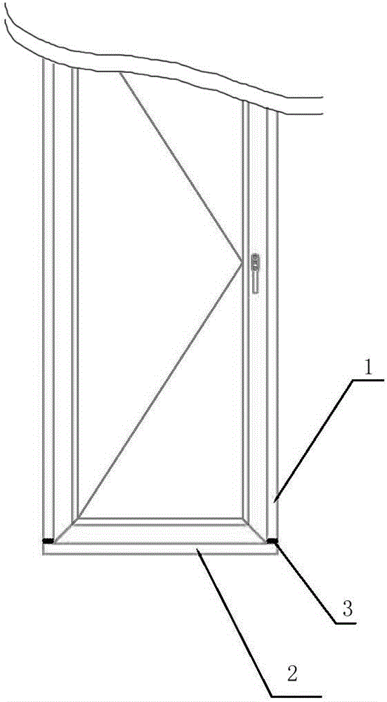 Solid wood combined outer frame end opening framing structure for threshold-free door window