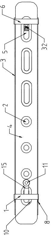 Split type elastic pressure regulating steel plate