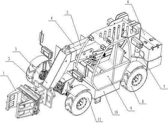 Storage battery stand column dismounting vehicle