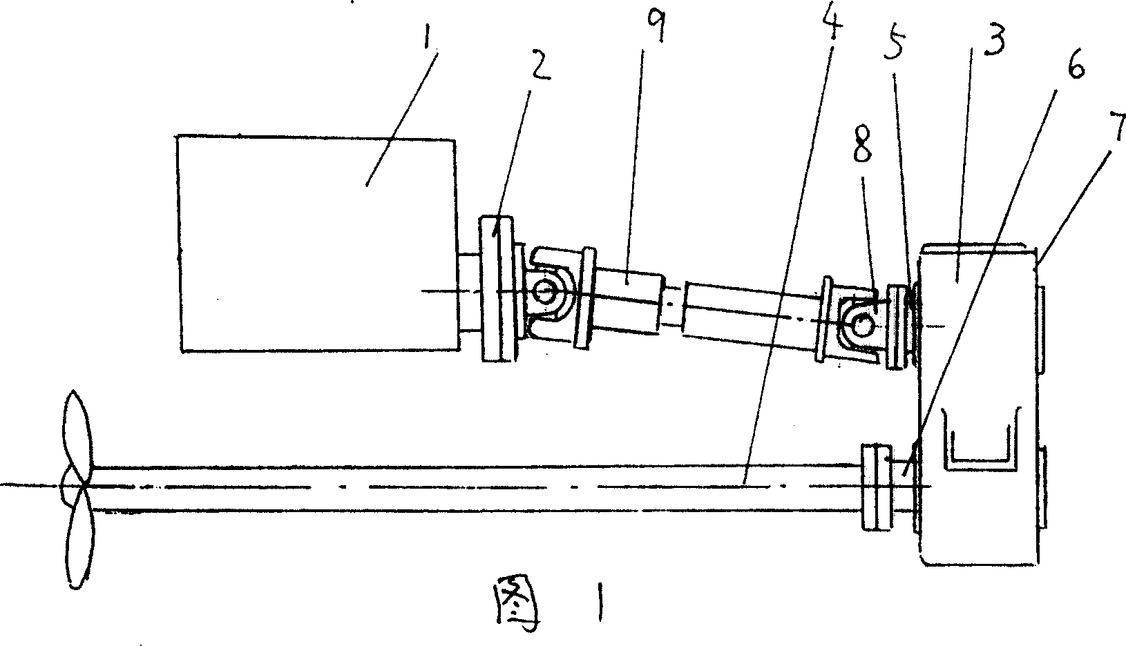 Diesel engine power transfer method and gearbox driving device