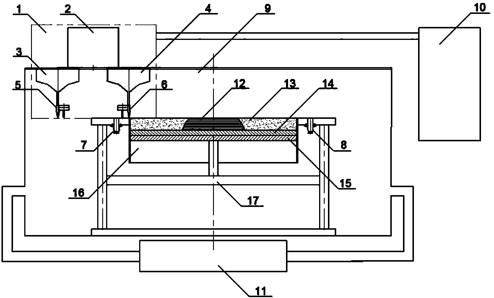 Equipment for manufacturing large-size metal part in high energy beam additive manufacturing mode and control method of equipment