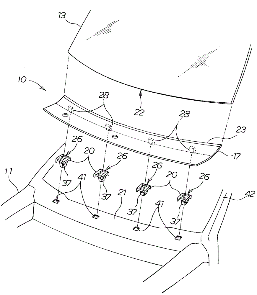 Cowl top panel positioning structure for vehicles