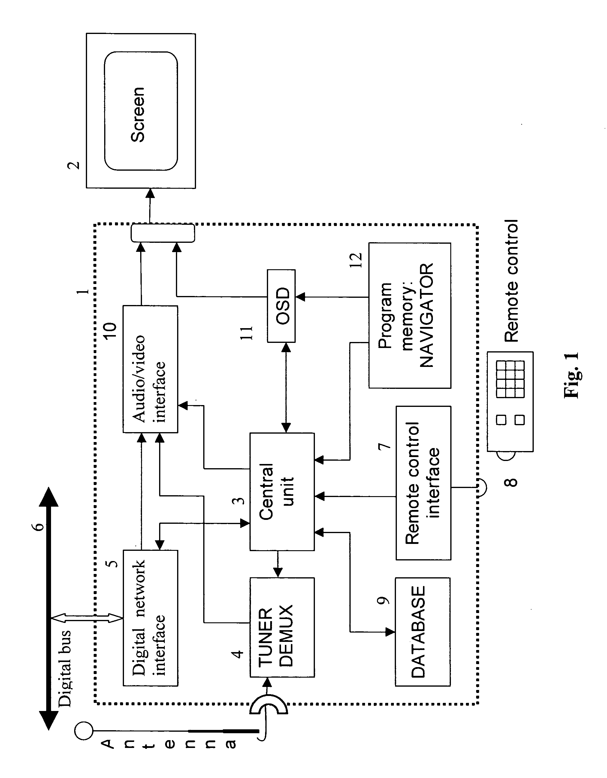 Navigation process displaying a mobile window, viewing apparatus implementing the process