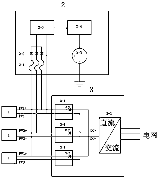 Voltage boosting device applied to multi-channel MPPT unit structure inverter