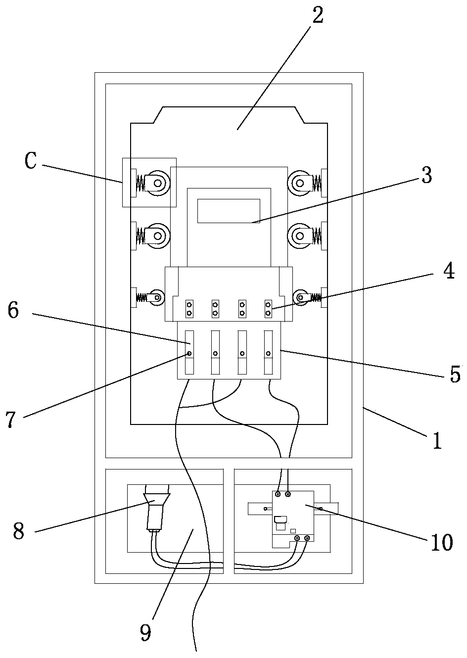 Uninterruptible power ammeter replacement device