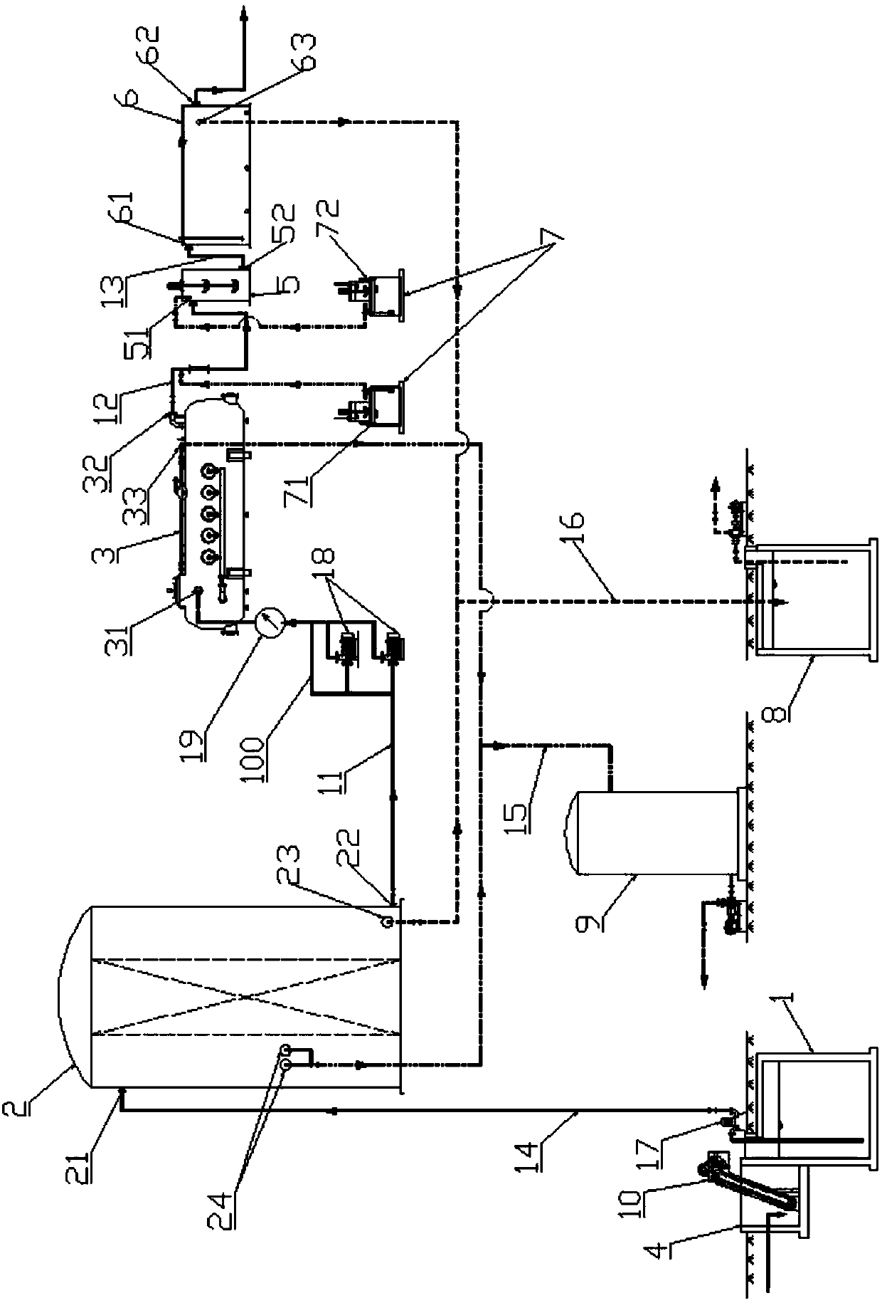 Oil removal treatment device for oily sewage and treatment method