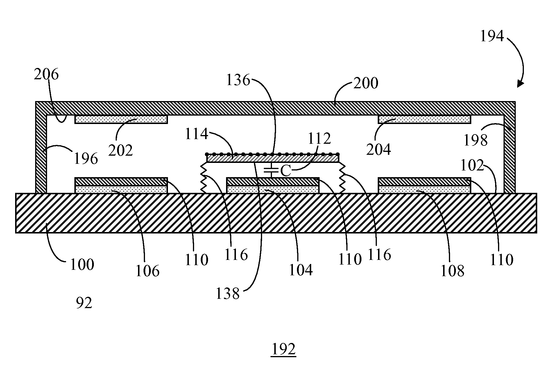 MEMS capacitive device and method of forming same