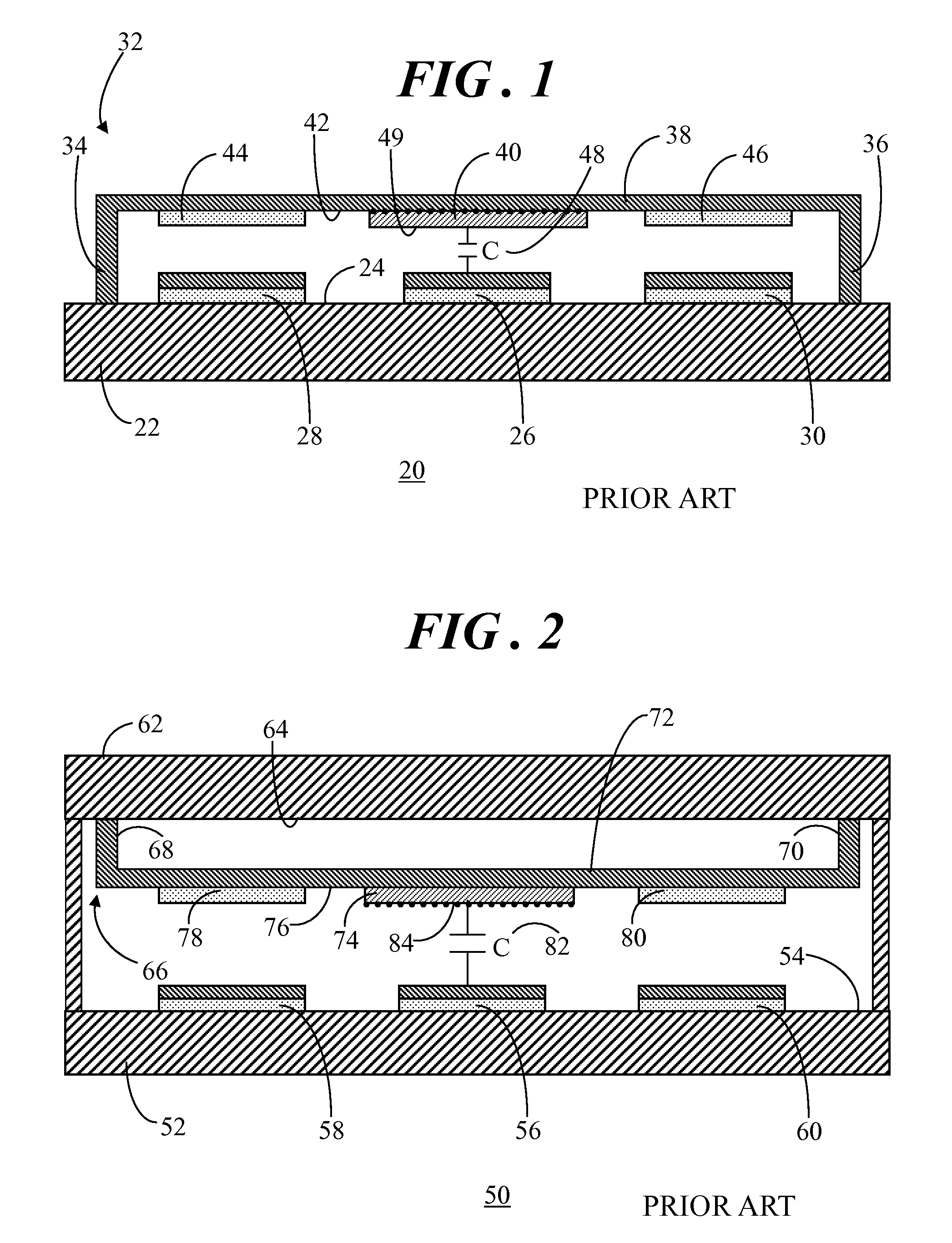MEMS capacitive device and method of forming same