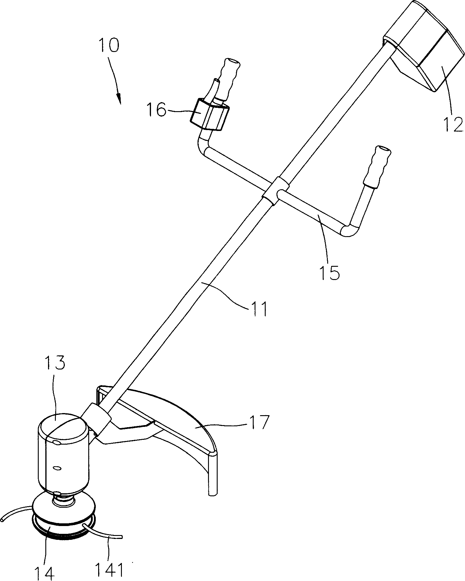 Electric mower with motor protection device