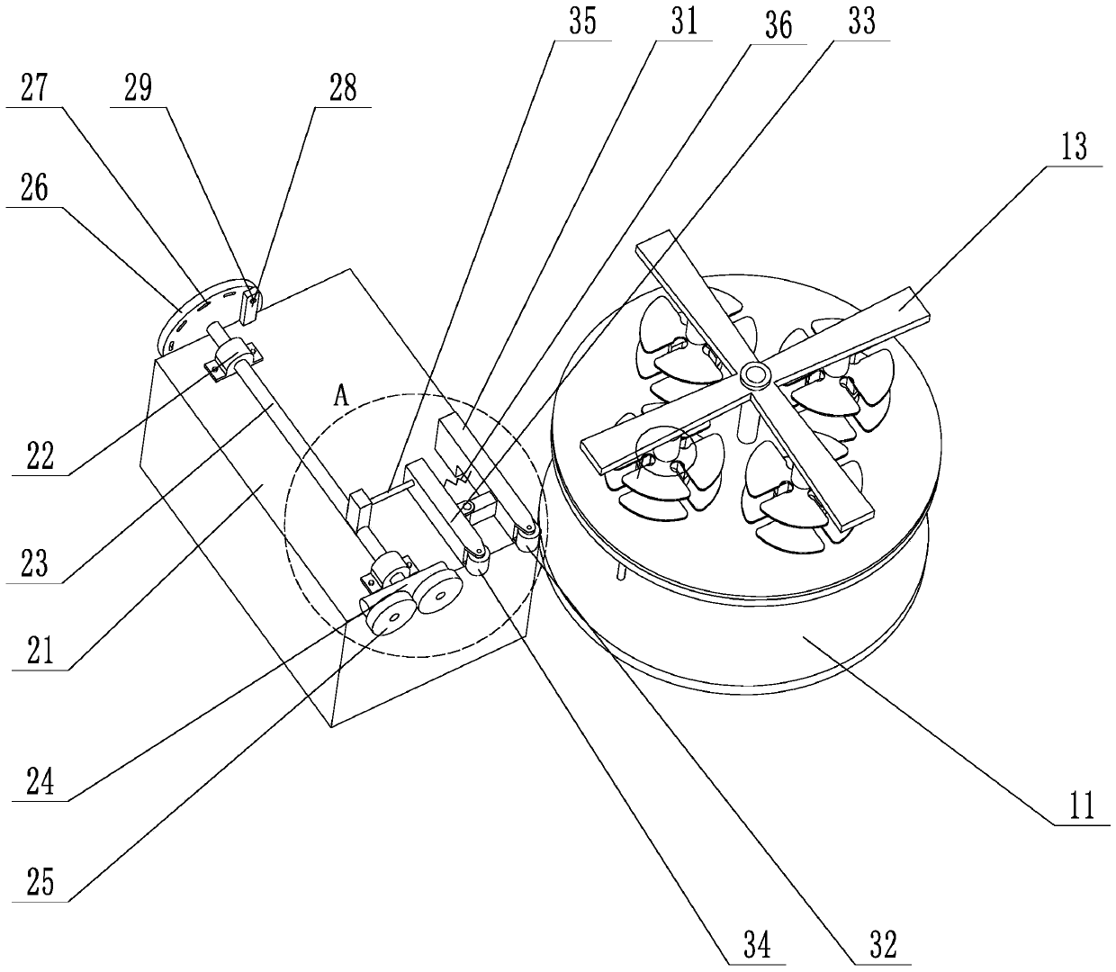 A kind of electric wire coil winding take-up machine