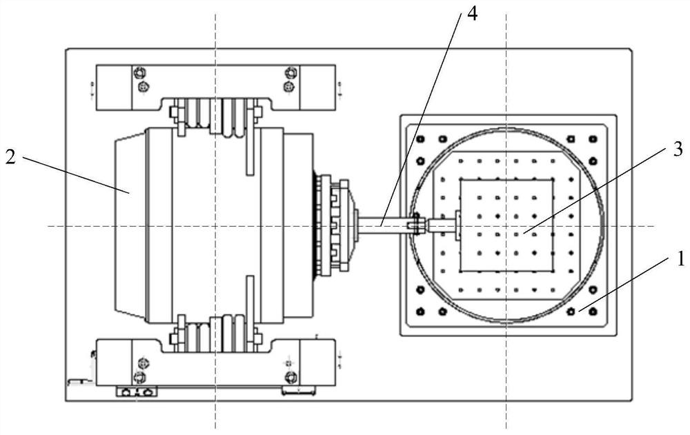 A decoupling mechanism and test device for two-axis synchronous vibration test