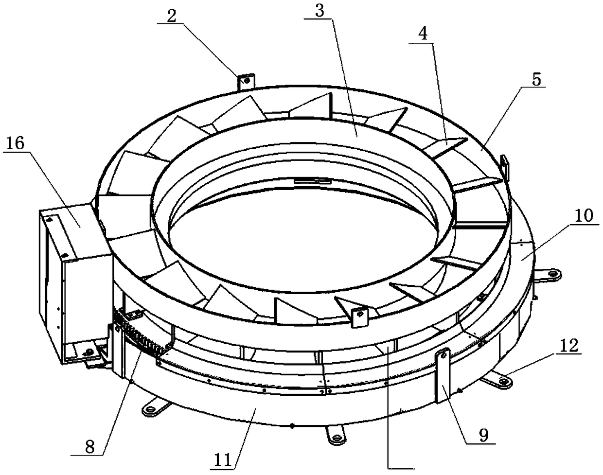 Material distribution device for magnesite electric smelting furnace