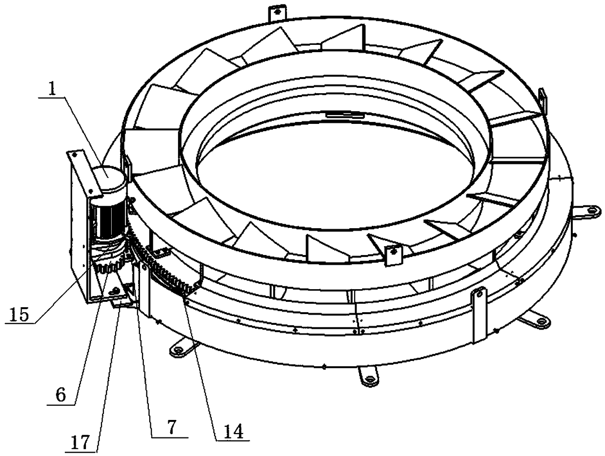 Material distribution device for magnesite electric smelting furnace