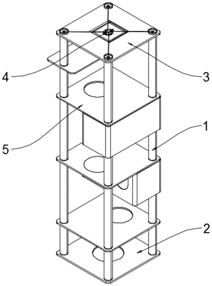 Assembled pet rack capable of being quickly disassembled and assembled