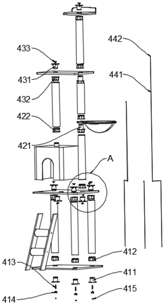 Assembled pet rack capable of being quickly disassembled and assembled