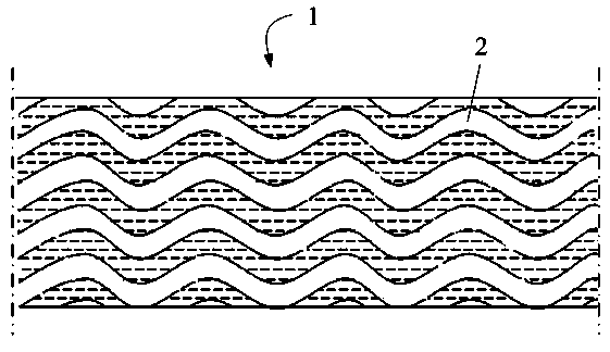 Water corrugate gluing kinesio adhesive tape and preparation method thereof
