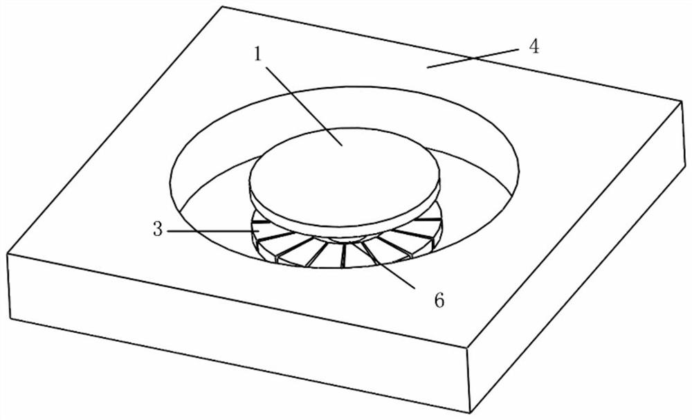 Distributed micro-gyroscope with upper and lower separate electrodes and its preparation method