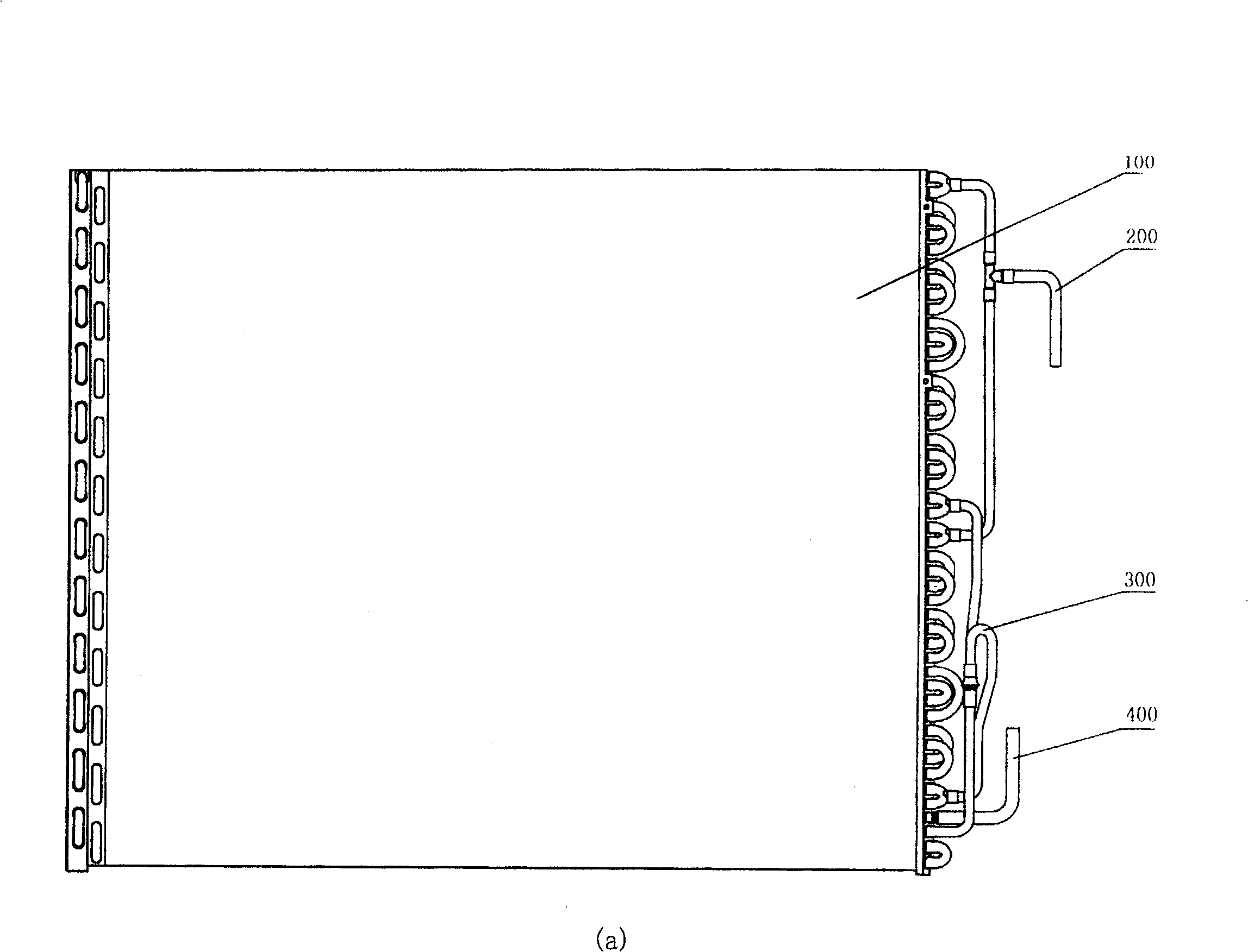 Liquid separating air condenser