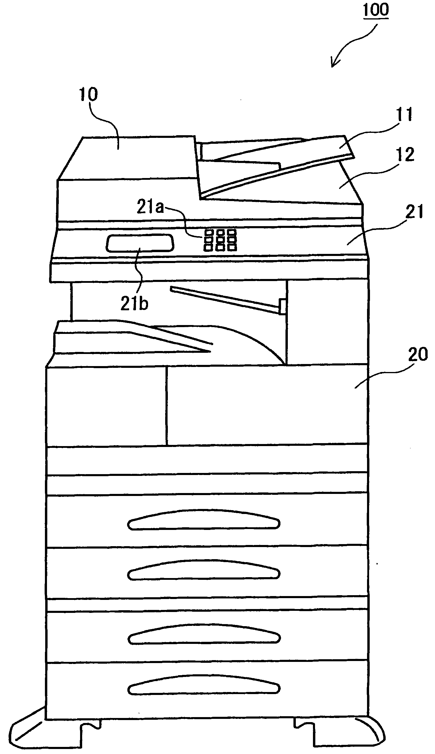 Image scanner and method for feeding document